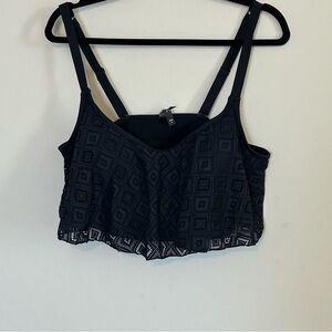 Torrid Black Layered Bikini Top